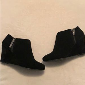 Vince Camuto suede wedge booties